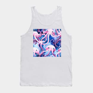 Watercolor octupus pattern Tank Top